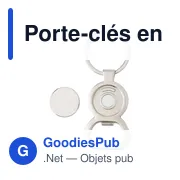 Porte-clés en métal avec décapsuleur Soren - Miniature 3