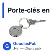 Porte-clés en métal avec jeton Christie - Miniature 5