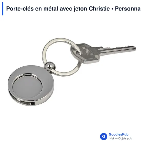 Porte-clés en métal avec jeton Christie - Image 5