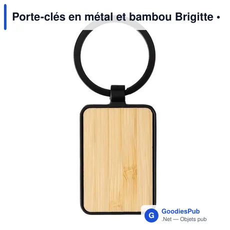 Porte-clés en métal et bambou Brigitte