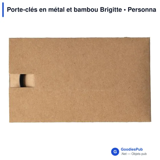 Porte-clés en métal et bambou Brigitte - Image 3