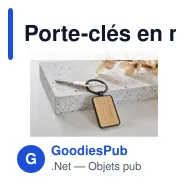 Porte-clés en métal et bambou Brigitte - Miniature 5