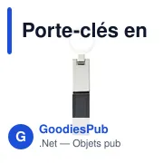 Porte-clés en métal et PU Keon - Miniature 1