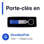 Porte-clés en métal et PU Keon - Miniature 3