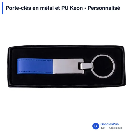 Porte-clés en métal et PU Keon - Image 3
