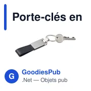 Porte-clés en métal et PU Keon - Miniature 6