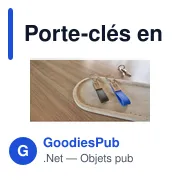 Porte-clés en métal et PU Keon - Miniature 7