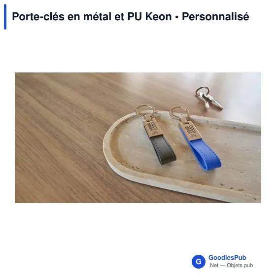 Porte-clés en métal et PU Keon - Image 7
