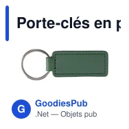 Porte-clés en peau de pomme et PU Sabrina - Miniature 1