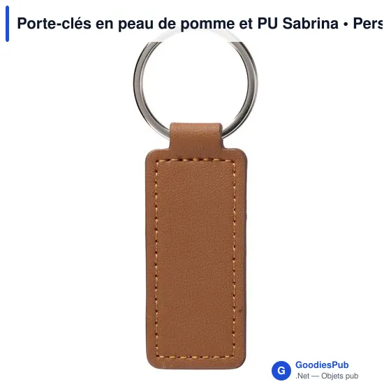 Porte-clés en peau de pomme et PU Sabrina - Image 12