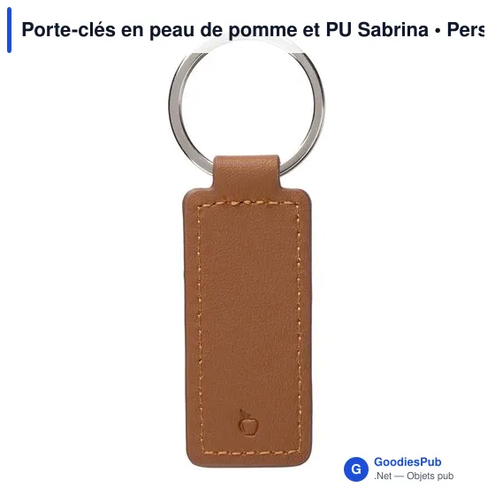 Porte-clés en peau de pomme et PU Sabrina - Image 3