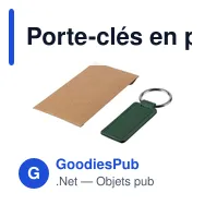Porte-clés en peau de pomme et PU Sabrina - Miniature 4