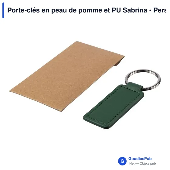 Porte-clés en peau de pomme et PU Sabrina - Image 4