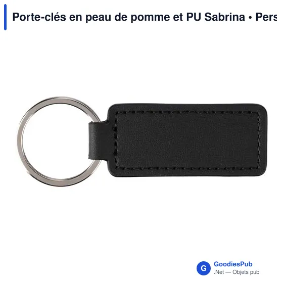 Porte-clés en peau de pomme et PU Sabrina - Image 6