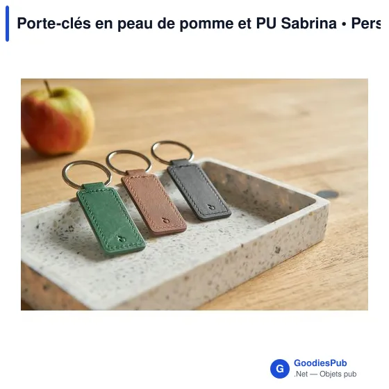 Porte-clés en peau de pomme et PU Sabrina - Image 10