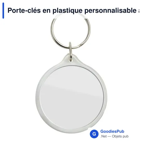 Porte-clés en plastique personnalisable avec logo - Leco