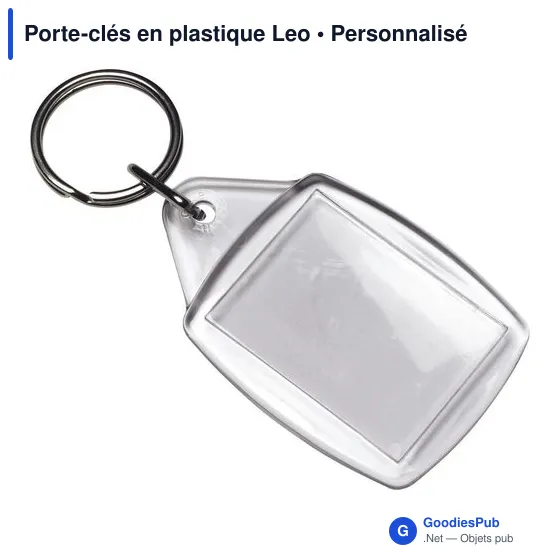 Porte-clés en plastique Leo - Image 1