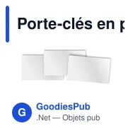 Porte-clés en plastique Leo - Miniature 2