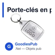 Porte-clés en plastique Leo - Miniature 3