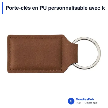 Porte-clés en PU personnalisable avec logo - Vivienne