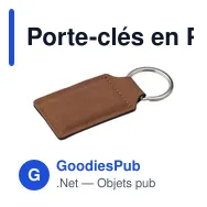 Porte-clés en PU personnalisable avec logo - Vivienne - Miniature 2