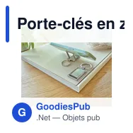 Porte-clés en zinc personnalisable avec logo - Colin - Miniature 12