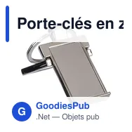 Porte-clés en zinc personnalisable avec logo - Colin - Miniature 5