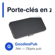 Porte-clés en zinc personnalisable avec logo - Colin - Miniature 6
