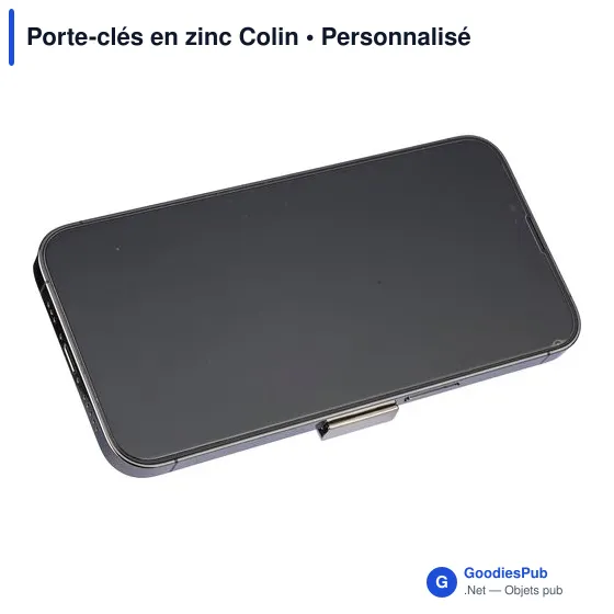 Porte-clés en zinc personnalisable avec logo - Colin - Image 6