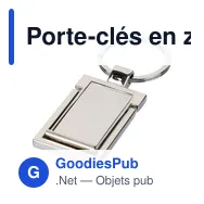 Porte-clés en zinc personnalisable avec logo - Colin - Miniature 7