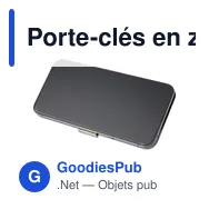 Porte-clés en zinc personnalisable avec logo - Colin - Miniature 8