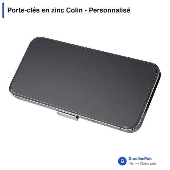 Porte-clés en zinc personnalisable avec logo - Colin - Image 8