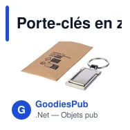 Porte-clés en zinc personnalisable avec logo - Colin - Miniature 9