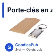 Porte-clés en zinc personnalisable avec logo - Colin - Miniature 10