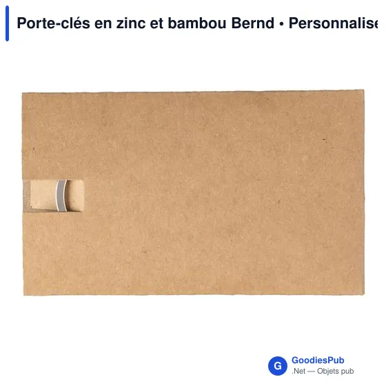 Porte-clés en zinc et bambou Bernd - Image 3