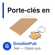 Porte-clés en zinc et bambou Bernd - Miniature 4