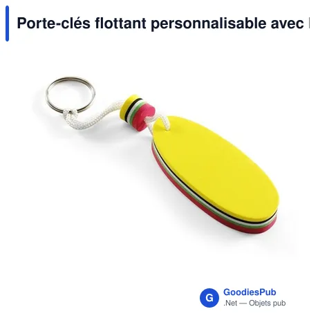 Porte-clés flottant personnalisable avec logo - Modèle CP20LE