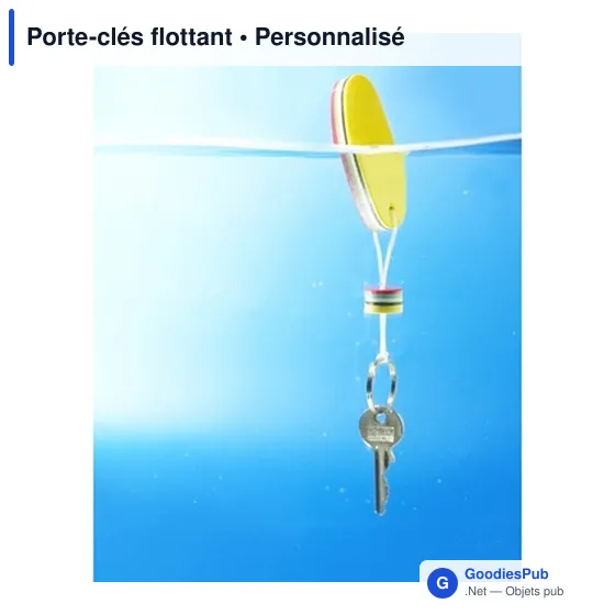Porte-clés flottant personnalisable avec logo - Modèle CP20LE - Image 2