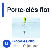 Porte-clés flottant personnalisable avec logo - Modèle CP20LE - Miniature 3