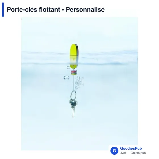 Porte-clés flottant personnalisable avec logo - Modèle CP20LE - Image 3