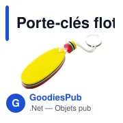 Porte-clés flottant personnalisable avec logo - Modèle CP20LE - Miniature 4