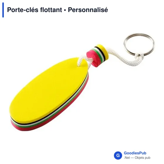 Porte-clés flottant personnalisable avec logo - Modèle CP20LE - Image 4