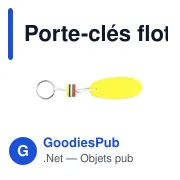 Porte-clés flottant personnalisable avec logo - Modèle CP20LE - Miniature 5