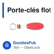 Porte-clés flottant personnalisable avec logo - Modèle CP20LE - Miniature 6