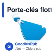 Porte-clés flottant personnalisable bateau à voile avec logo - Miniature 1