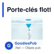 Porte-clés flottant personnalisable bateau à voile avec logo - Miniature 2