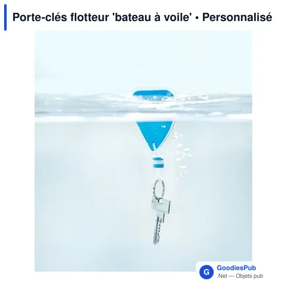 Porte-clés flottant personnalisable bateau à voile avec logo - Image 2