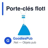 Porte-clés flottant personnalisable bateau à voile avec logo - Miniature 3
