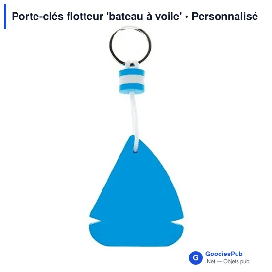 Porte-clés flottant personnalisable bateau à voile avec logo - Image 3