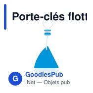 Porte-clés flottant personnalisable bateau à voile avec logo - Miniature 4